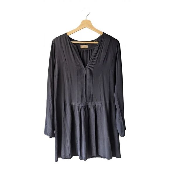 Maison Scotch black 100% silk elegant mini tux shift dress size s or xs - Picture 3 of 14